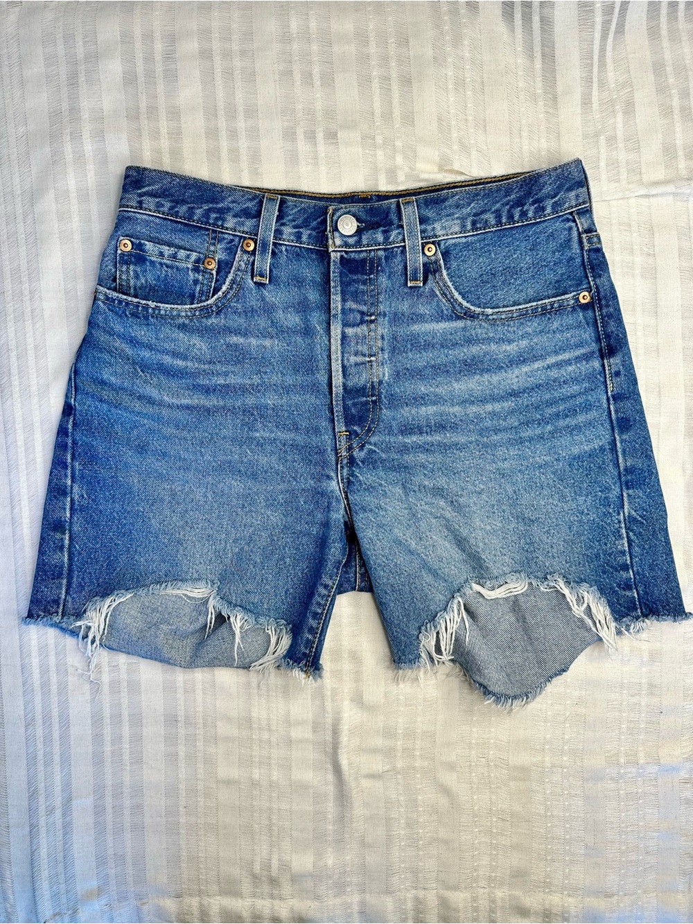 Levi’s 501 Distressed Cutoff Denim Shorts